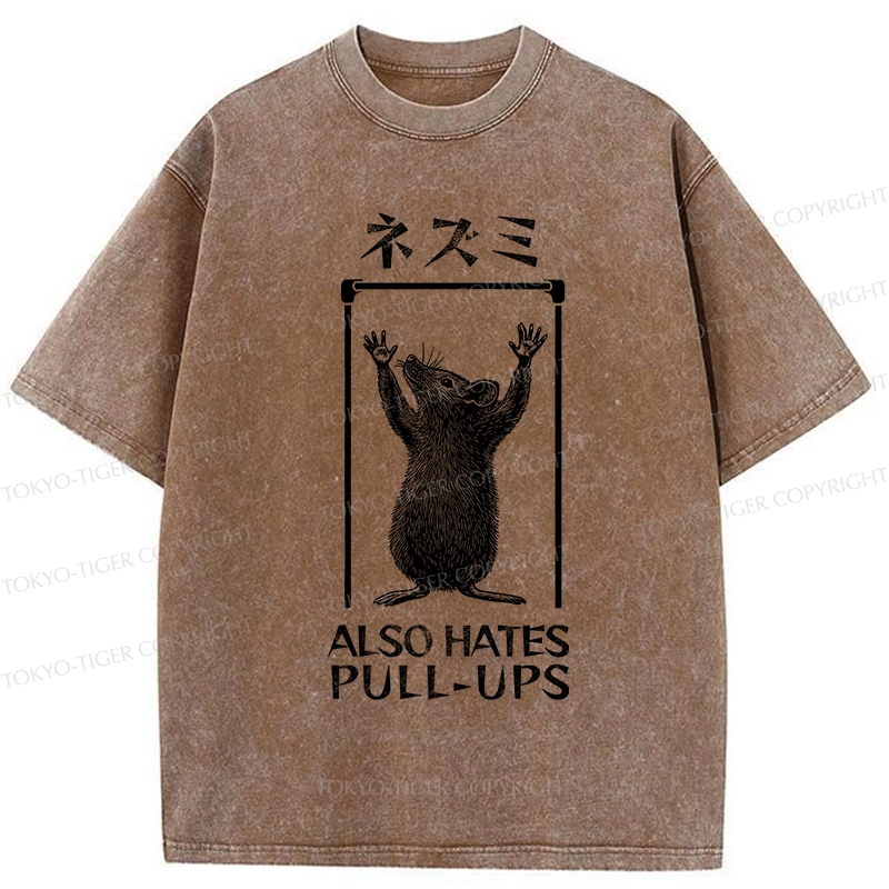 Tokyo-Tiger Rat Also Hates Pull-Ups Washed T-Shirt