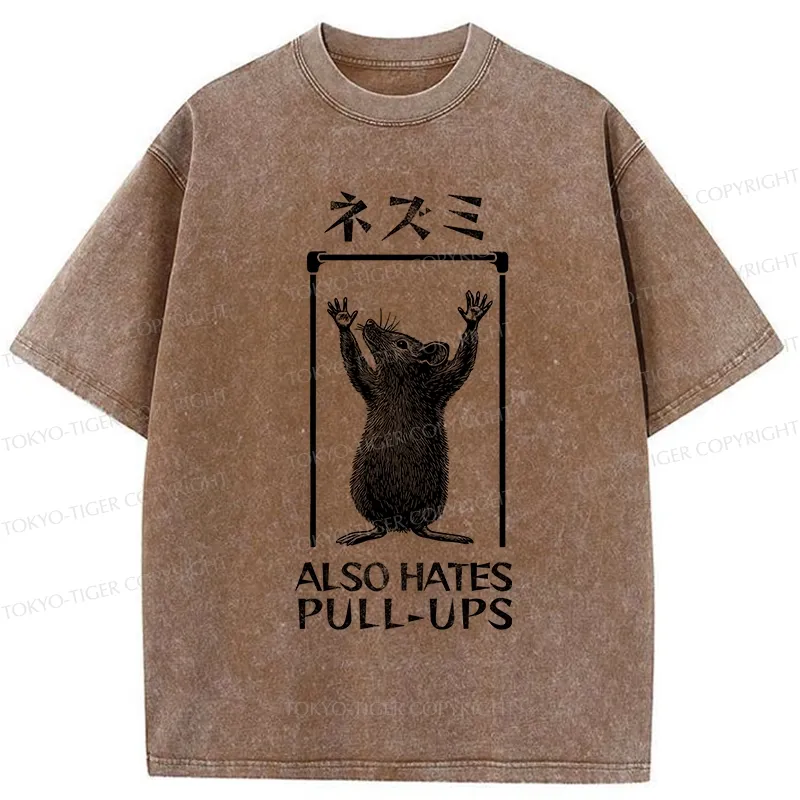 Tokyo-Tiger Rat Also Hates Pull-Ups Washed T-Shirt