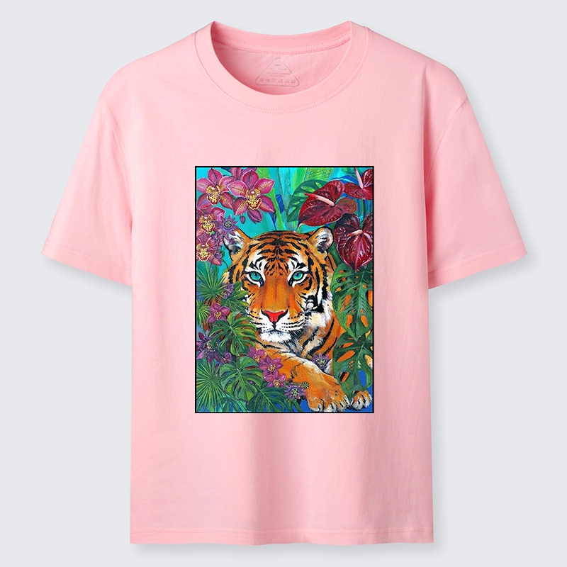 Tokyo-Tiger Floral Tiger Portrait Classic T-Shirt