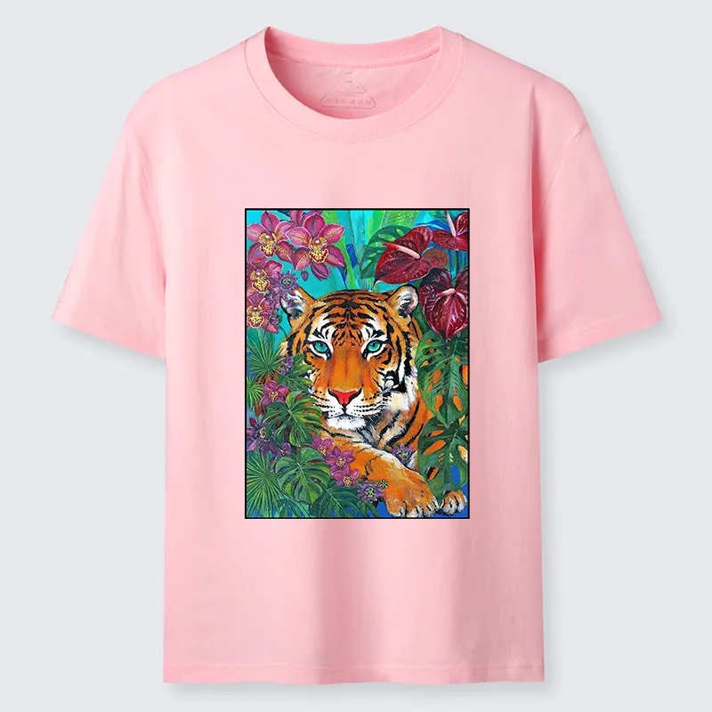 Tokyo-Tiger Floral Tiger Portrait Classic T-Shirt