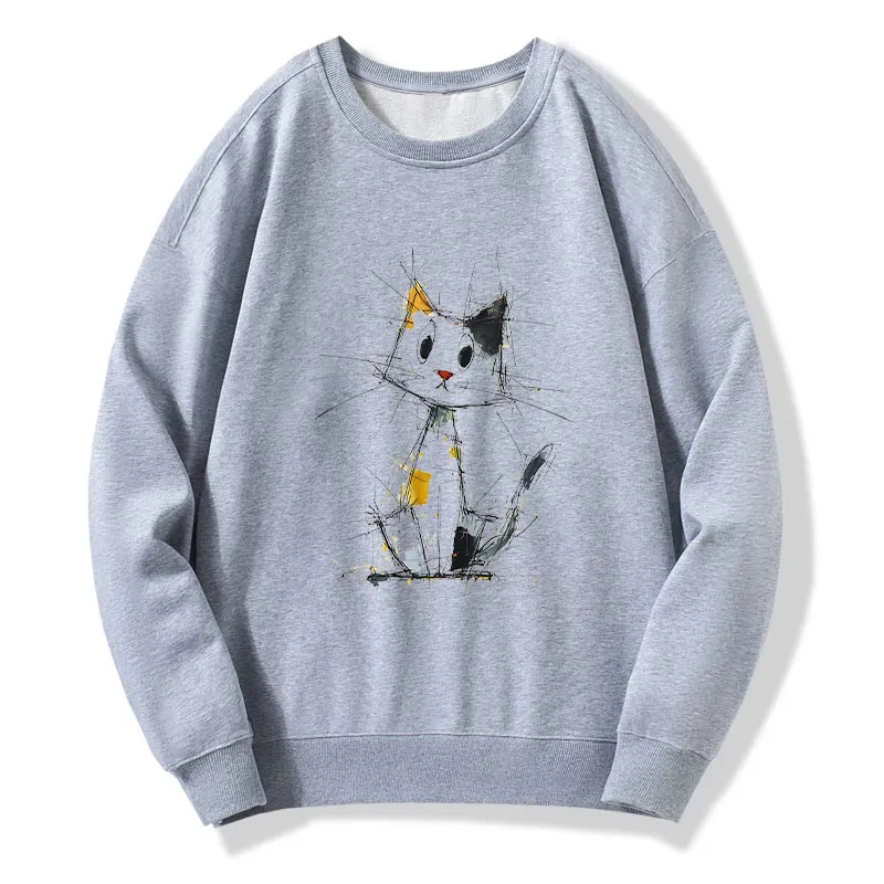 Tokyo-Tiger Minimal Splash Ink Cute Cat Classic Sweatshirt