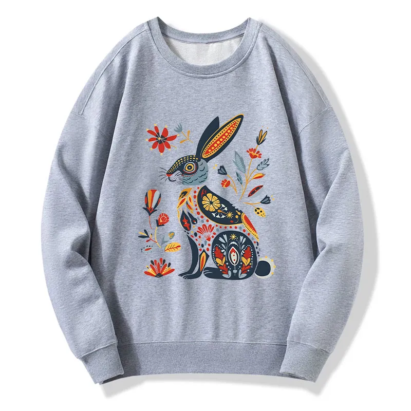 Tokyo-Tiger Folk Hare Bloom Classic Sweatshirt