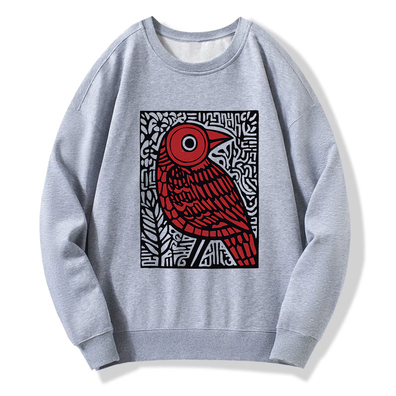 Tokyo-Tiger Retro Woodblock Bird Classic Sweatshirt