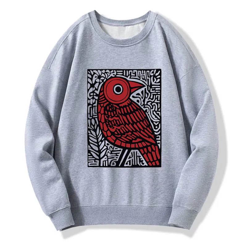 Tokyo-Tiger Retro Woodblock Bird Classic Sweatshirt