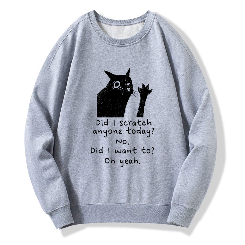 Tokyo-Tiger Black Cat Scratches People Classic Sweatshirt