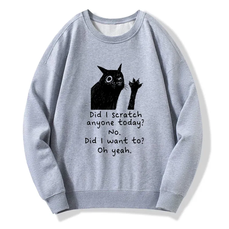 Tokyo-Tiger Black Cat Scratches People Classic Sweatshirt