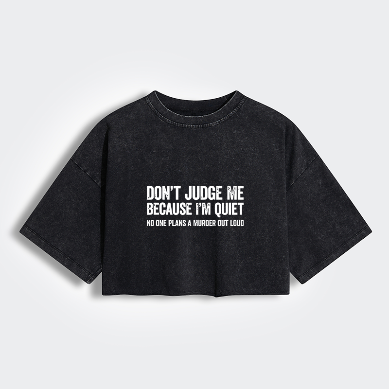 Tokyo-Tiger Sarcastic Funny Quote Women's Washed Crop T-Shirt