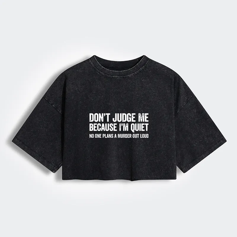 Tokyo-Tiger Sarcastic Funny Quote Women's Washed Crop T-Shirt