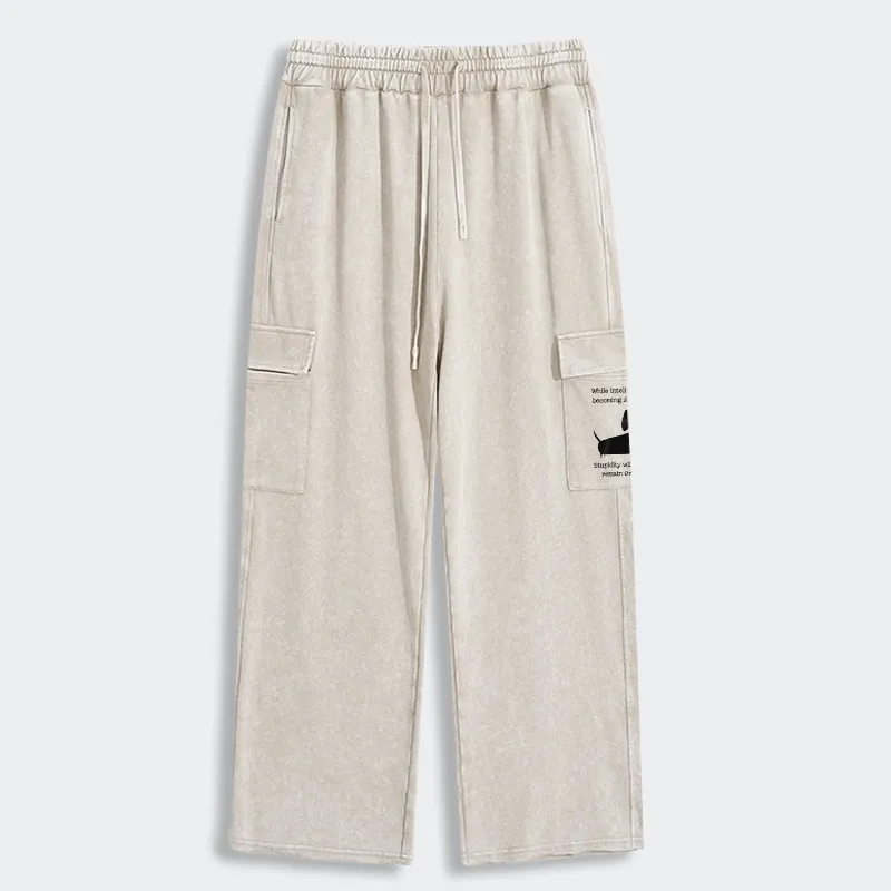 Tokyo-Tiger Dachshund Real Humor Funny Meme Washed Utility Sweatpants Sale