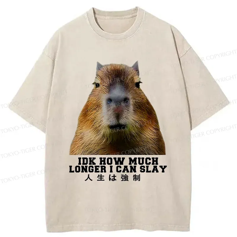 Tokyo-Tiger Life Is Forced Washed T-Shirt