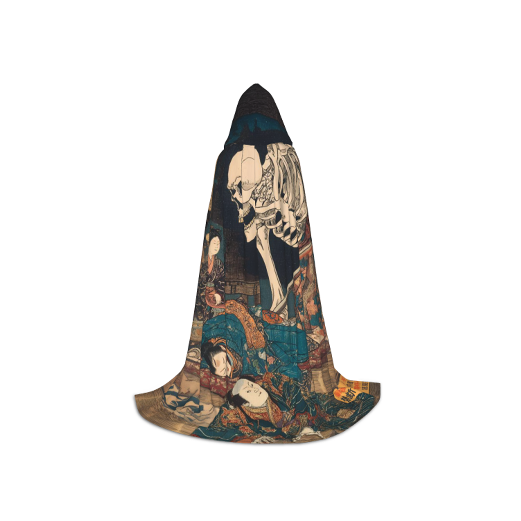 Tokyo-Tiger Ukiyoe Skeleton Yokai Holiday Cloak