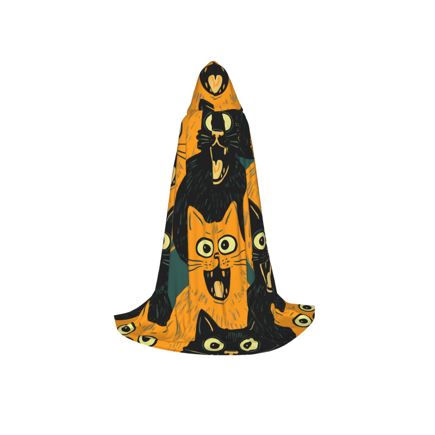 Tokyo-Tiger Yellow Cat And Black Cat Holiday Cloak