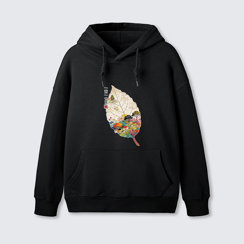 Tokyo-Tiger One Leaf Holds A Tiny Colorful World Classic Hoodie