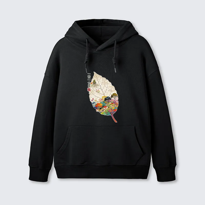 Tokyo-Tiger One Leaf Holds A Tiny Colorful World Classic Hoodie