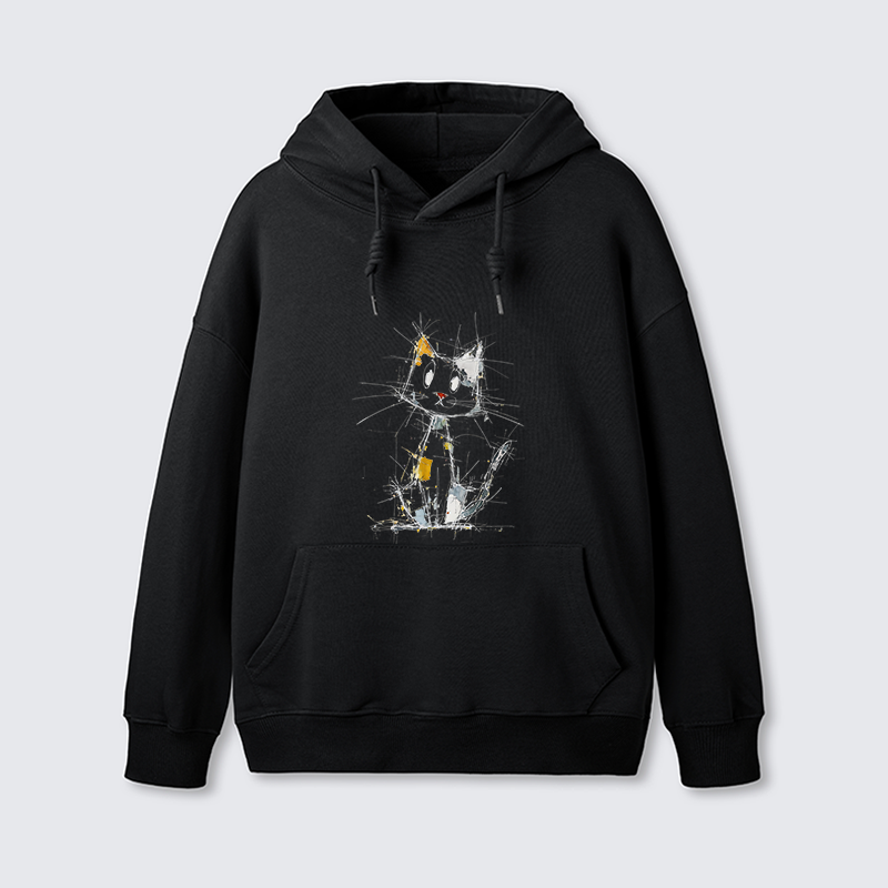 Tokyo-Tiger Minimal Splash Ink Cute Cat Classic Hoodie