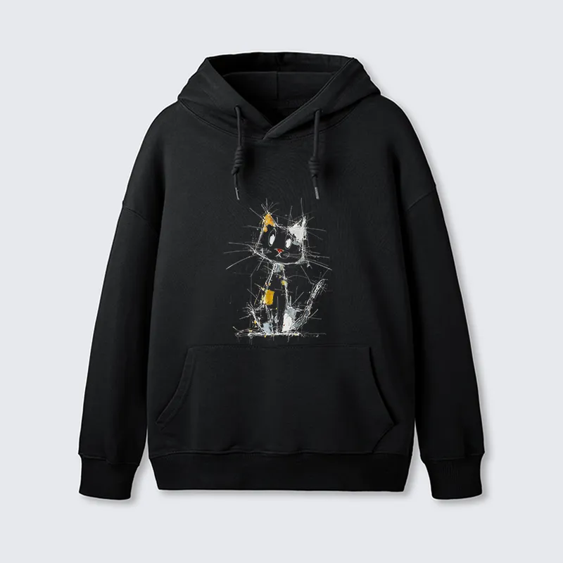 Tokyo-Tiger Minimal Splash Ink Cute Cat Classic Hoodie