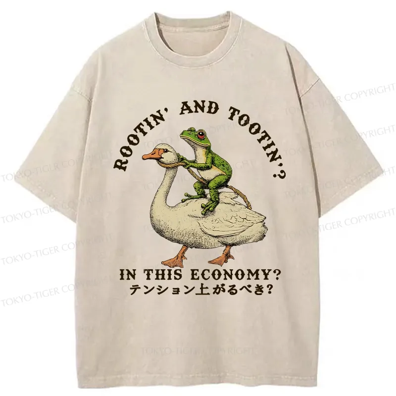 Tokyo-Tiger Should I Be Excited Washed T-Shirt Sale