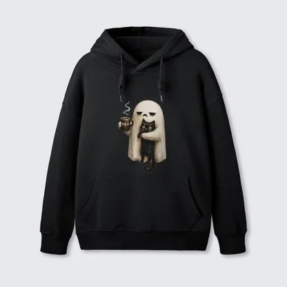 Tokyo-Tiger Ghost Cat Coffee Mood Classic Hoodie
