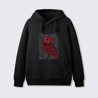Tokyo-Tiger Retro Woodblock Bird Classic Hoodie