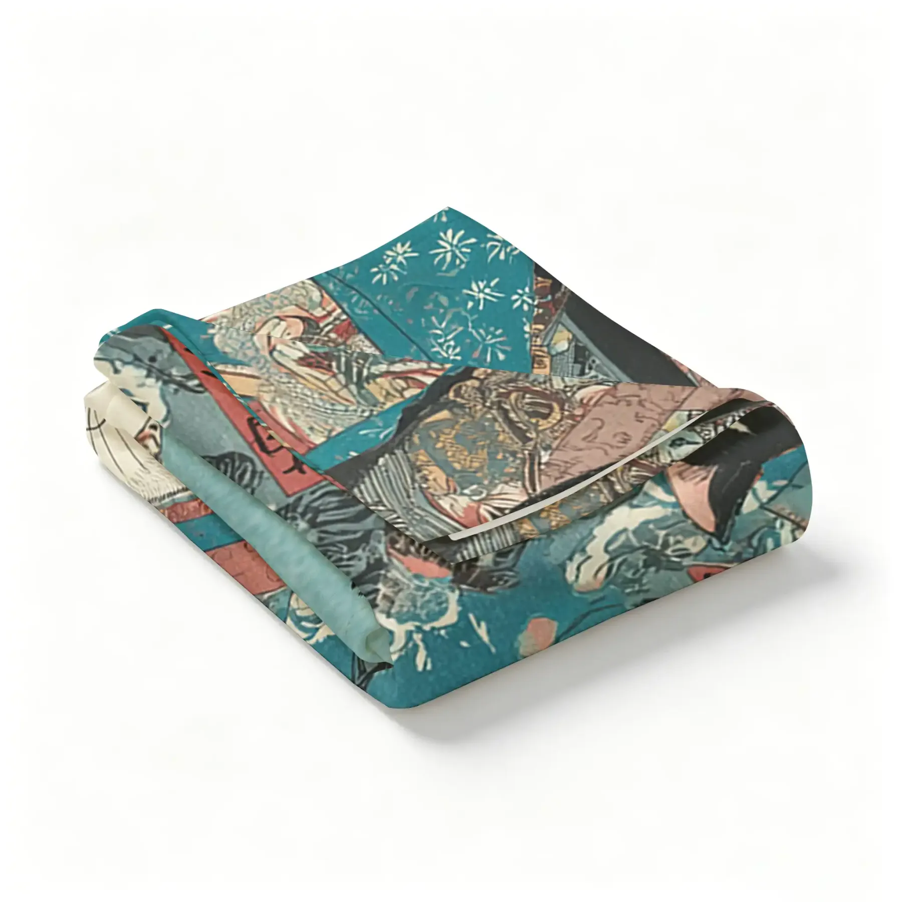 Tokyo-Tiger Formal Gathering of Ukiyo-e Cat Nobles Tapestry
