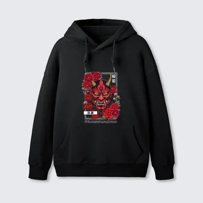 Tokyo-Tiger Cool Oni Floral Art Classic Hoodie