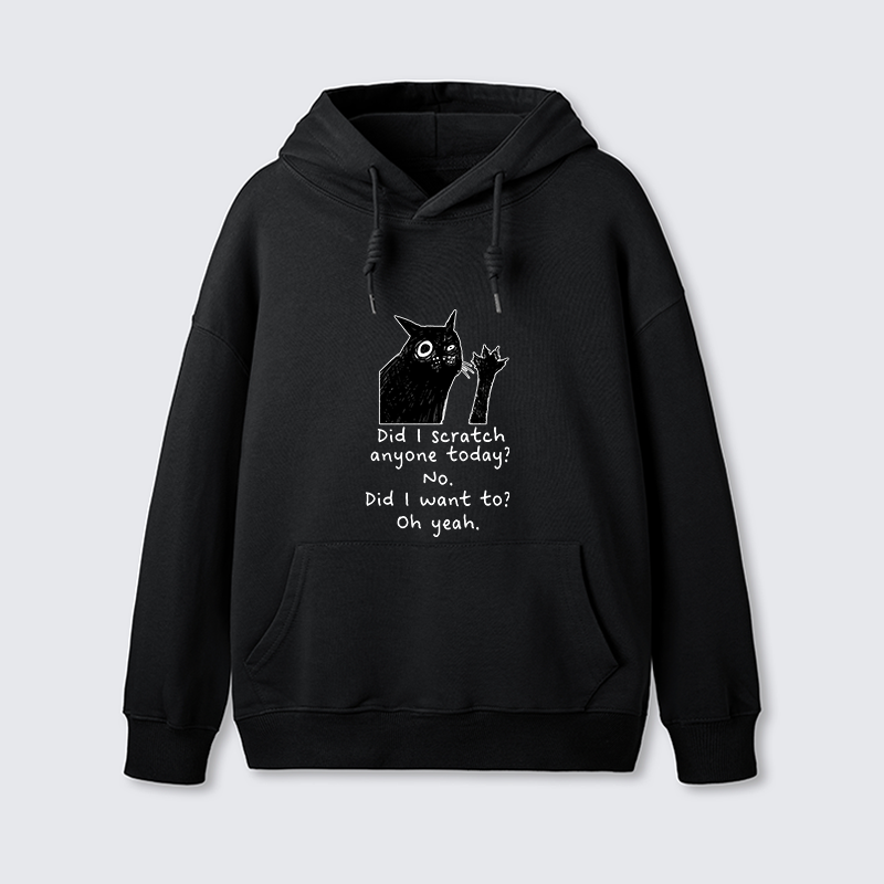 Tokyo-Tiger Black Cat Scratches People Classic Hoodie