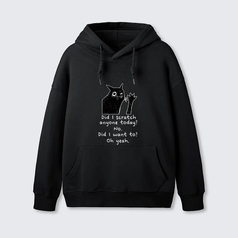 Tokyo-Tiger Black Cat Scratches People Classic Hoodie