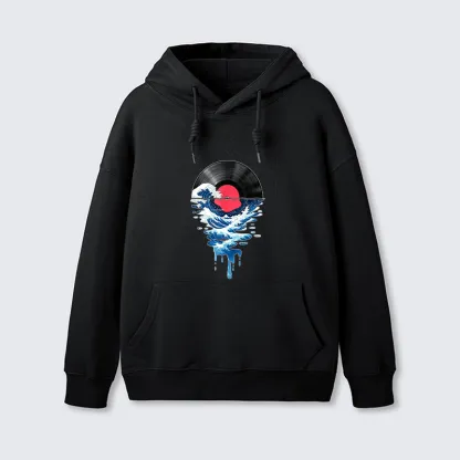 Tokyo-Tiger Vinyl Records And Waves Classic Hoodie