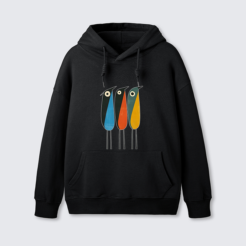 Tokyo-Tiger Bold Shape Birds Classic Hoodie