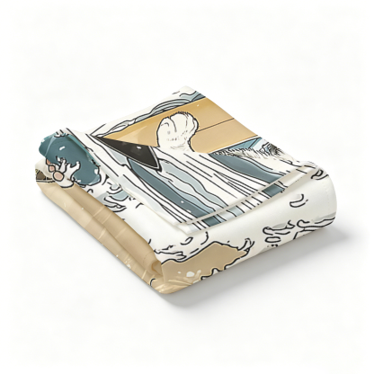 Tokyo-Tiger Cat Surfing Tapestry