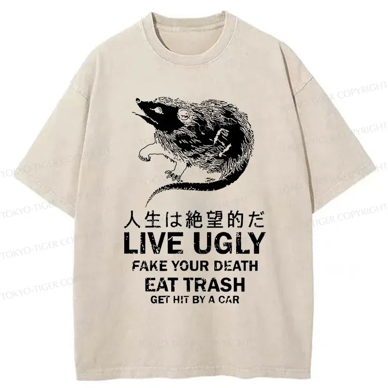 Tokyo-Tiger Life Is Hopeless Washed T-Shirt