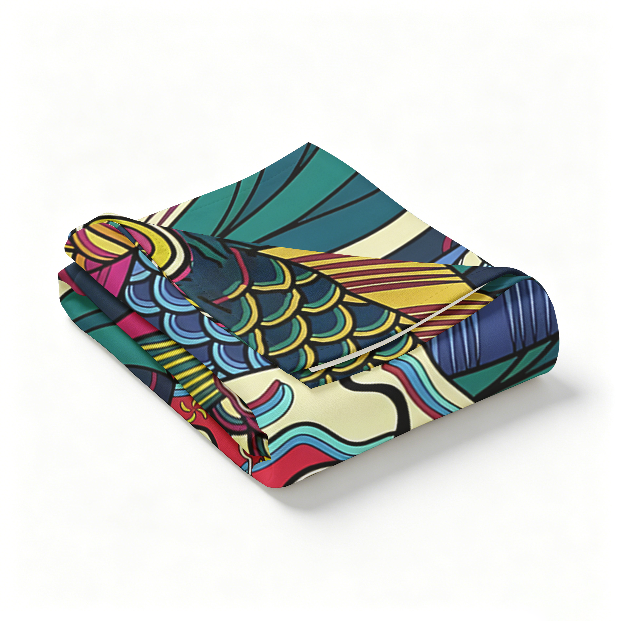Tokyo-Tiger Colorful Japanese Koinobori Tapestry