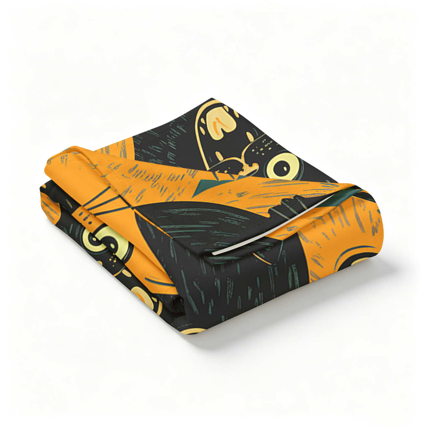 Tokyo-Tiger Yellow Cat And Black Cat Tapestry