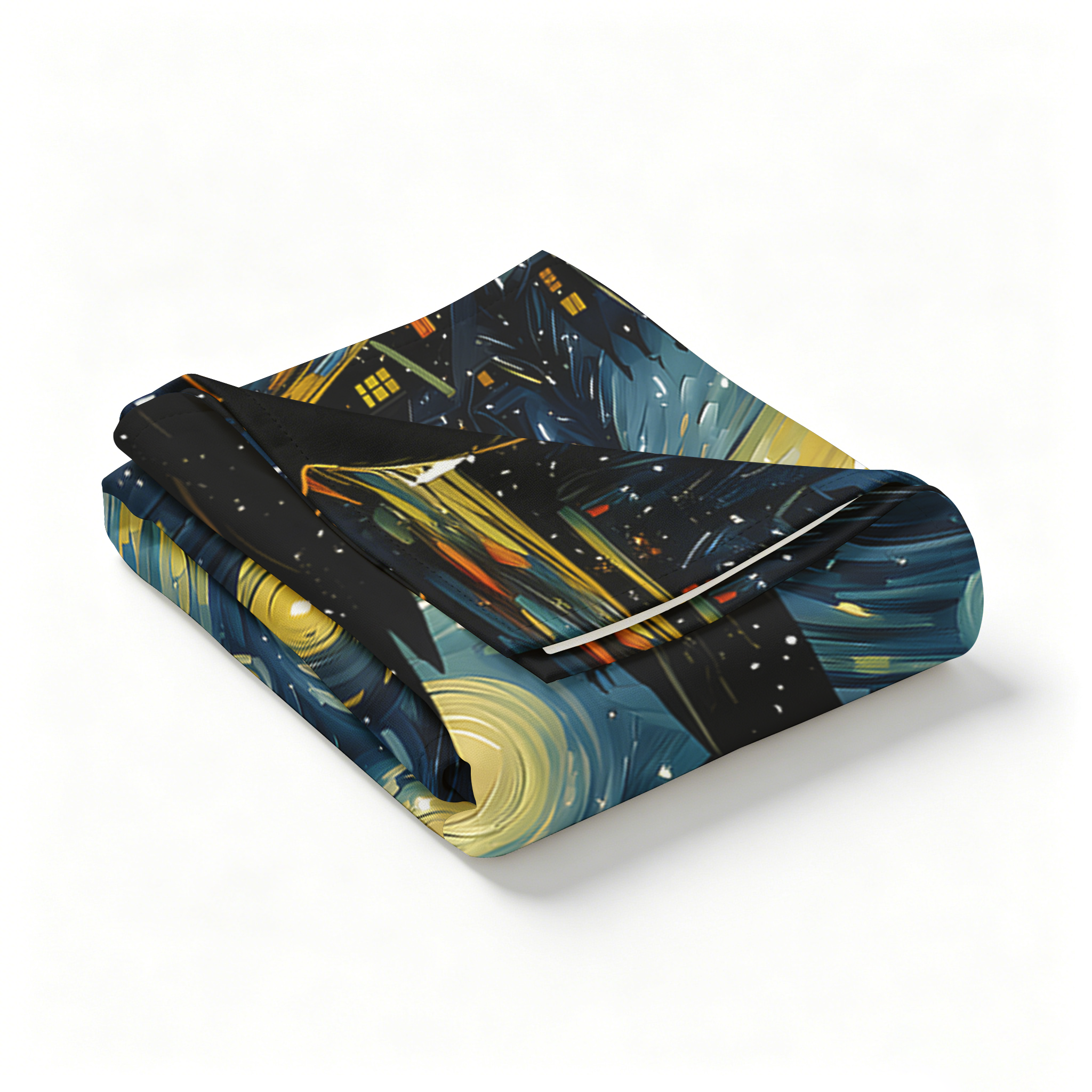Tokyo-Tiger Black Cat Under The Stars Tapestry