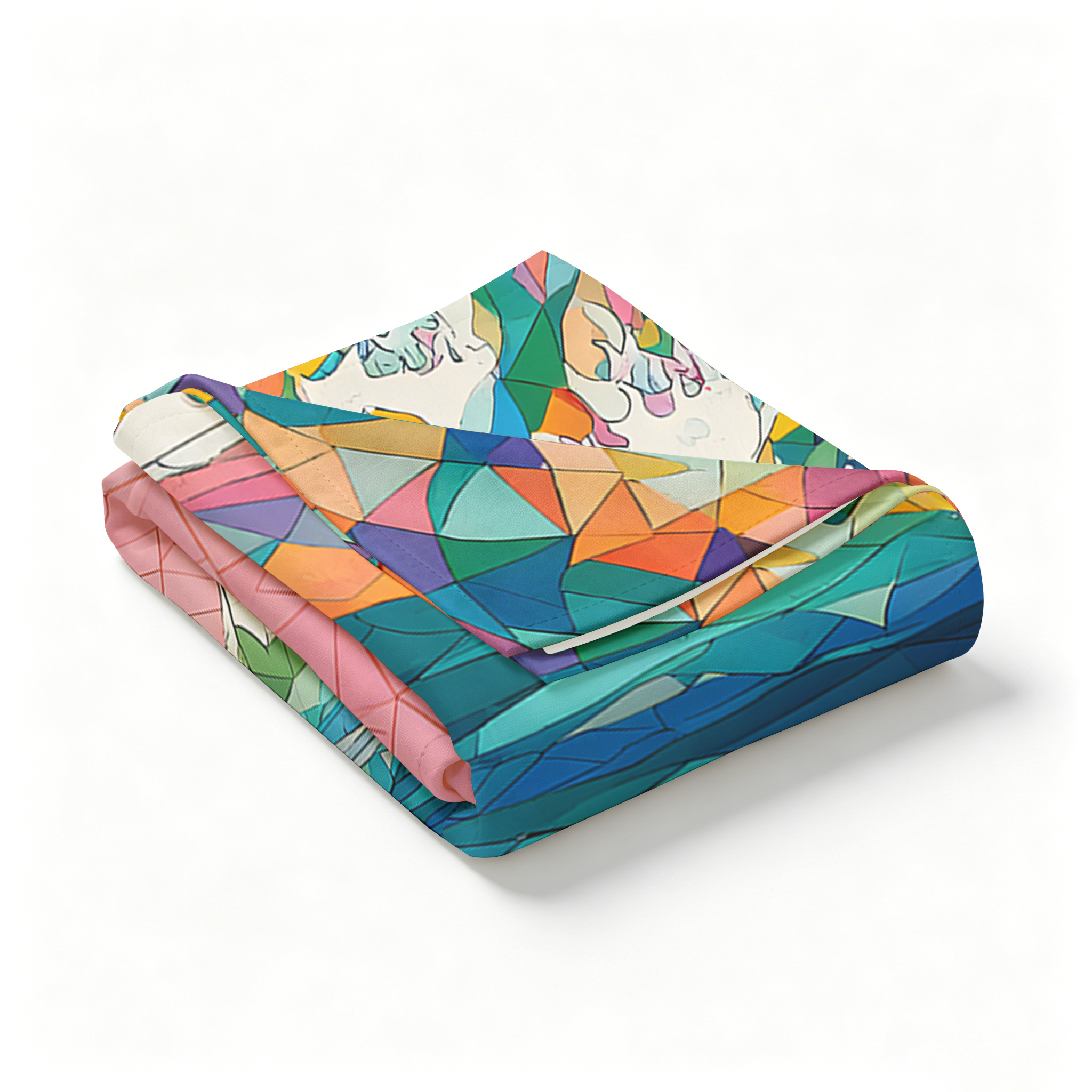Tokyo-Tiger Colorful Prismatic Wave Tapestry