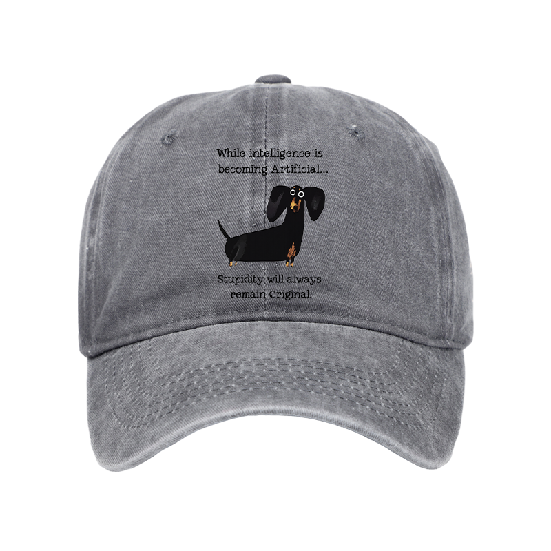 Tokyo-Tiger Dachshund Real Humor Funny Meme Washed Cap