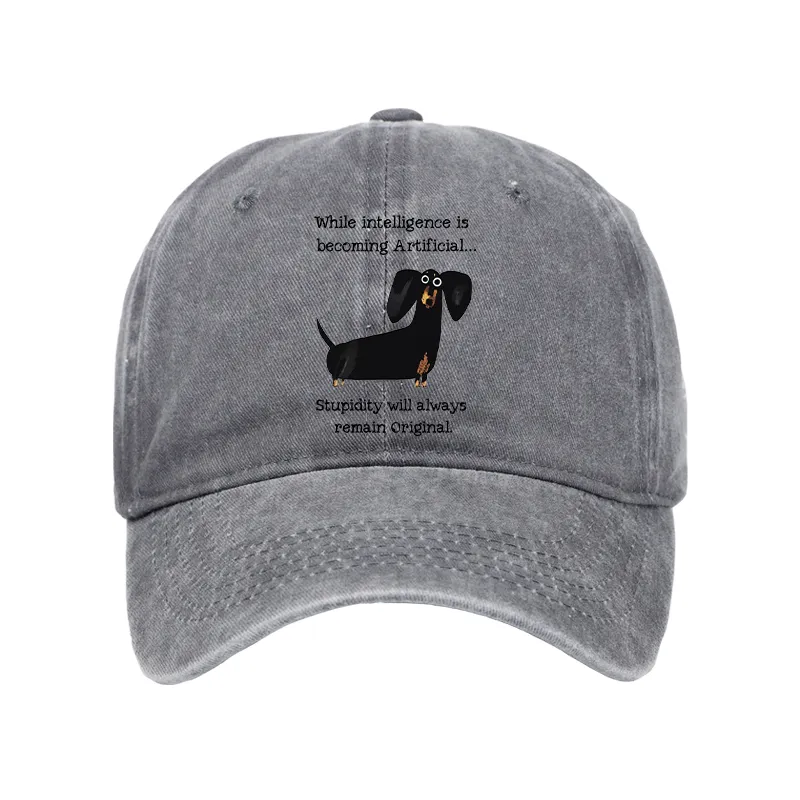 Tokyo-Tiger Dachshund Real Humor Funny Meme Washed Cap