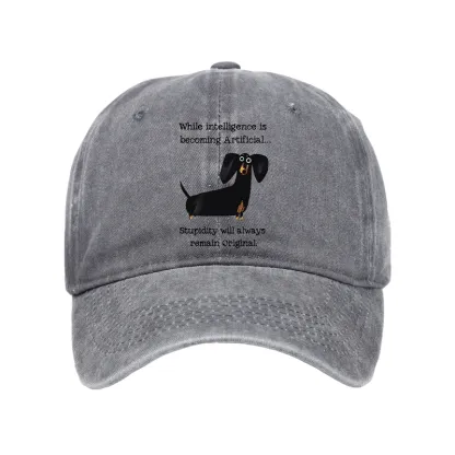 Tokyo-Tiger Dachshund Real Humor Funny Meme Washed Cap