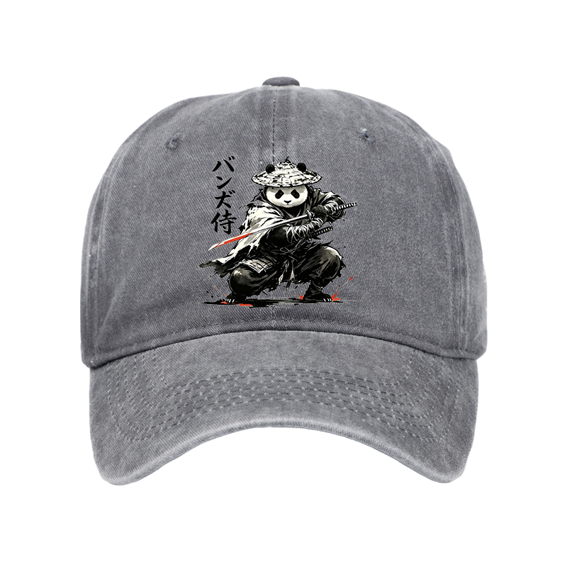 Tokyo-Tiger Panda Samurai Warrior Washed Cap