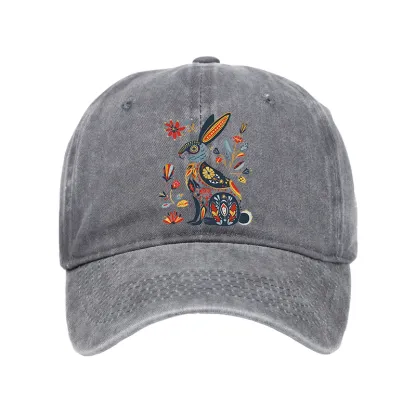 Tokyo-Tiger Folk Hare Bloom Washed Cap