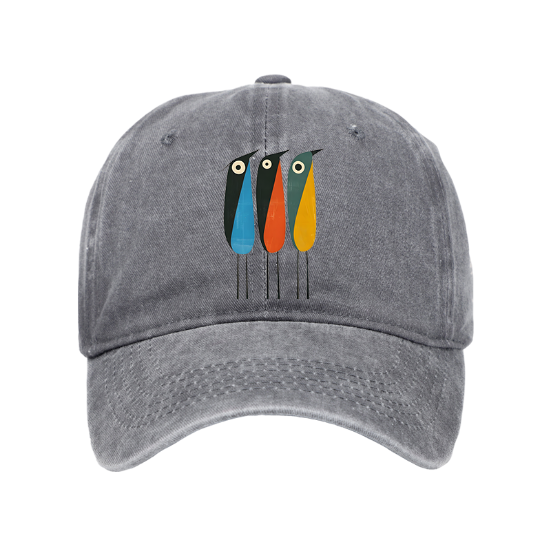 Tokyo-Tiger Bold Shape Birds Washed Cap