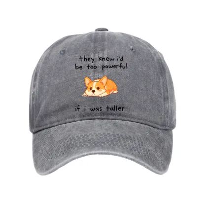 Tokyo-Tiger Funny Short Dog Joke Washed Cap