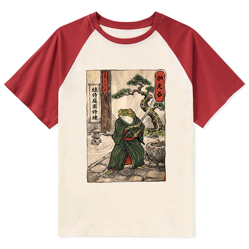Tokyo-Tiger Samurai Frog Training Raglan T-shirt