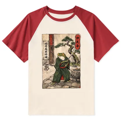 Tokyo-Tiger Samurai Frog Training Raglan T-shirt