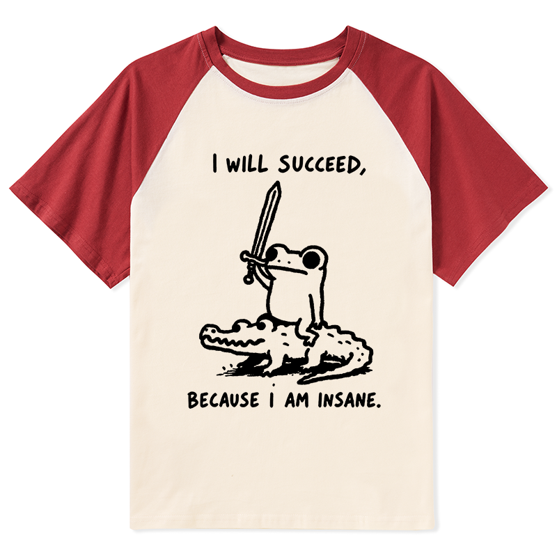 Tokyo-Tiger Warrior Frog Funny Meme Raglan T-shirt
