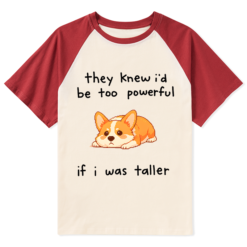 Tokyo-Tiger Funny Short Dog Joke Raglan T-shirt