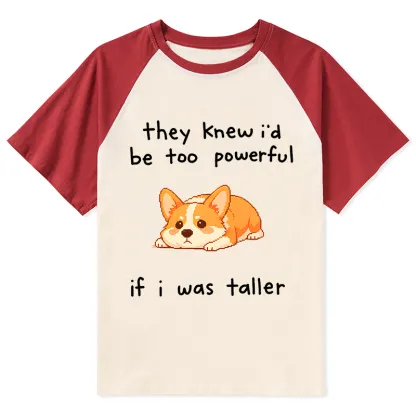Tokyo-Tiger Funny Short Dog Joke Raglan T-shirt