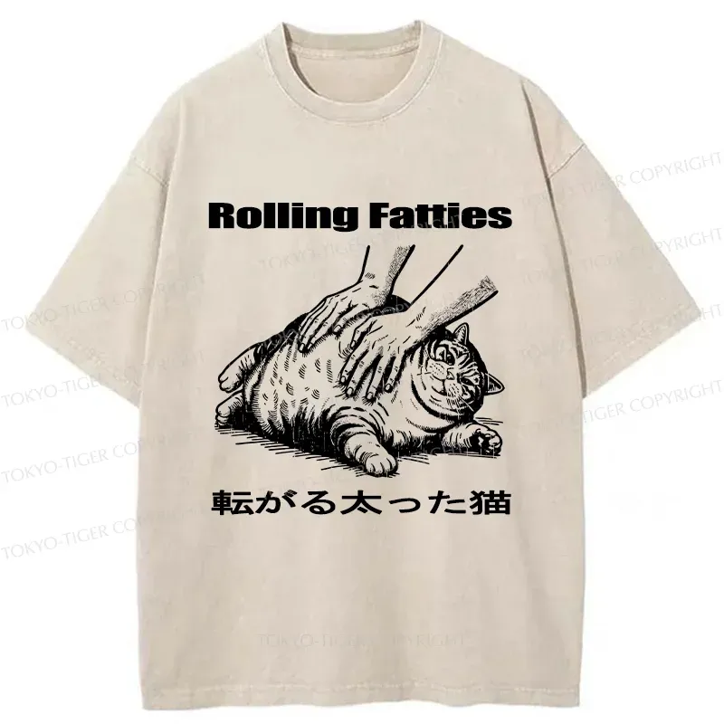 Tokyo-Tiger Fat Cat Washed T-Shirt
