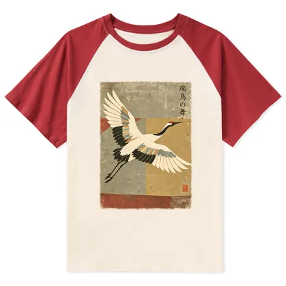 Tokyo-Tiger Crane Spirit Raglan T-shirt