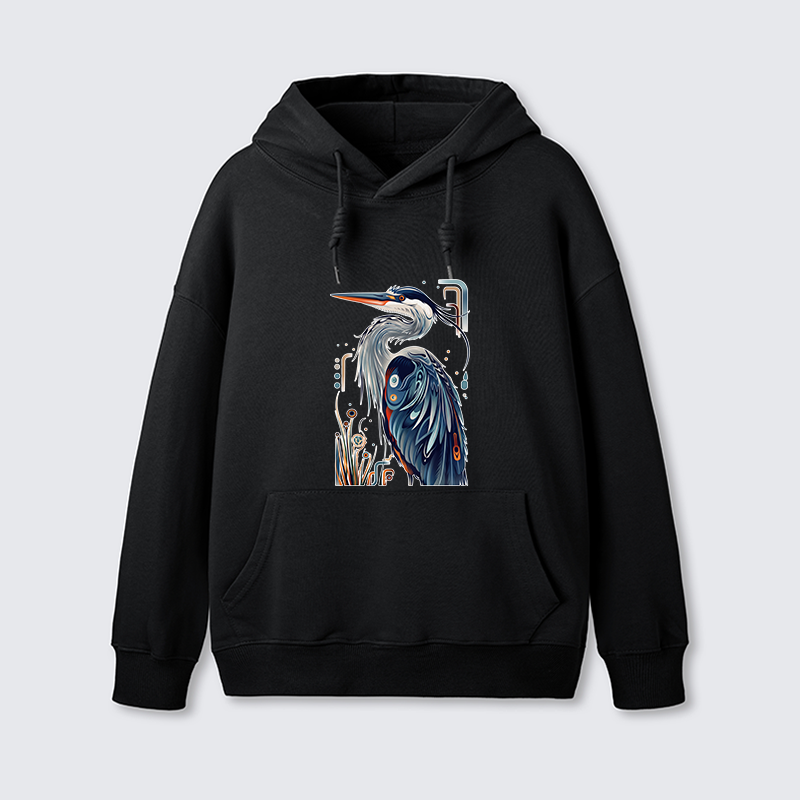 Tokyo-Tiger Stylish Blue Heron Classic Hoodie
